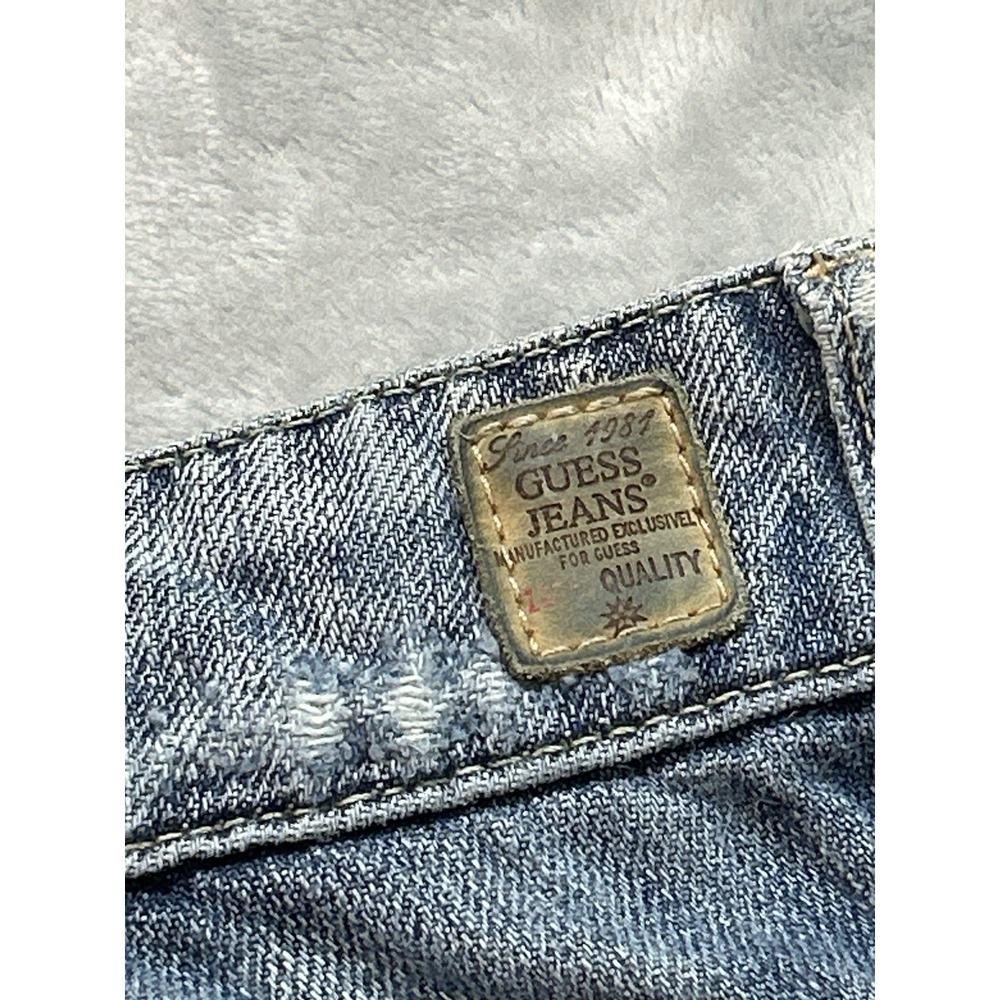 Guess Y2K Jeans Womens Sz 26 Blue Bootcut Western Cowgirl Boho Low Rise Denim - Picture 5 of 14